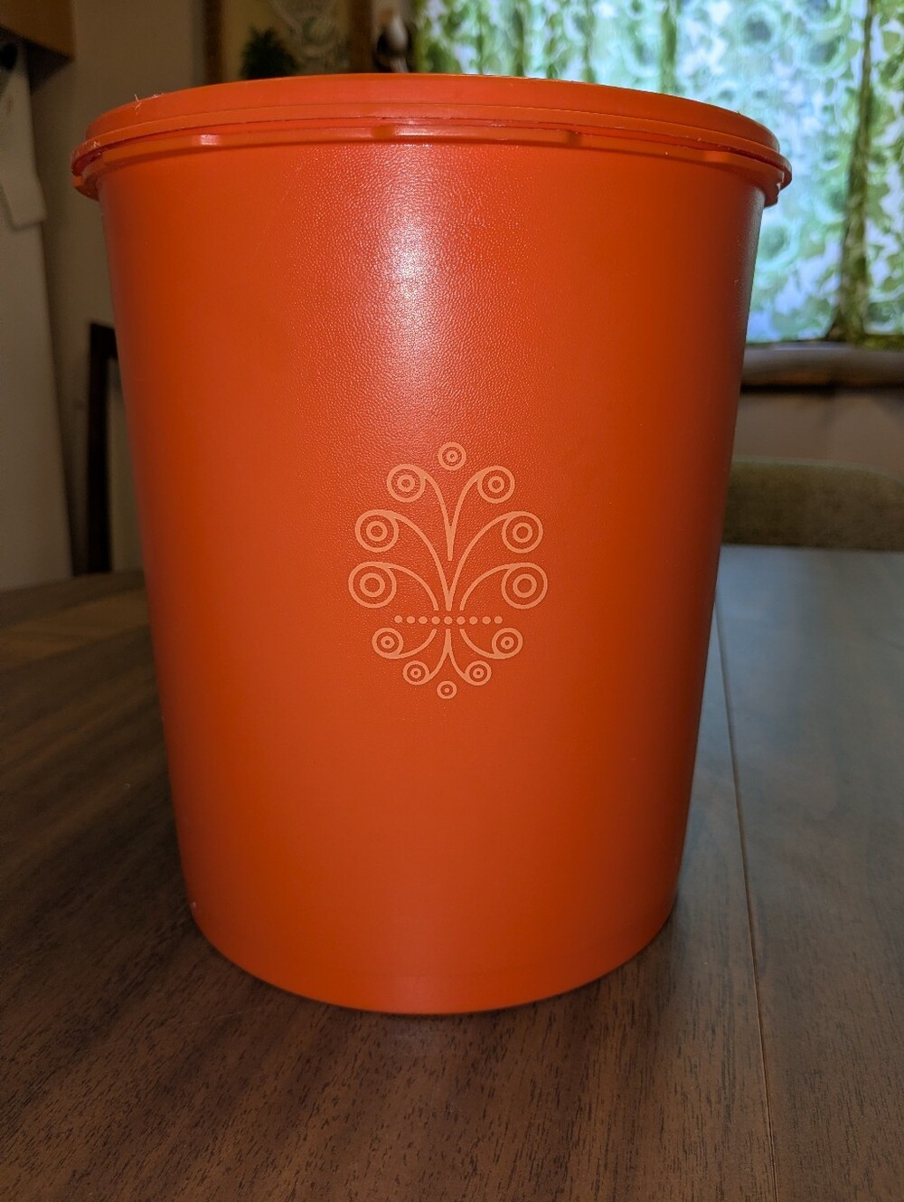 Vintage Orange Tupperware Canister